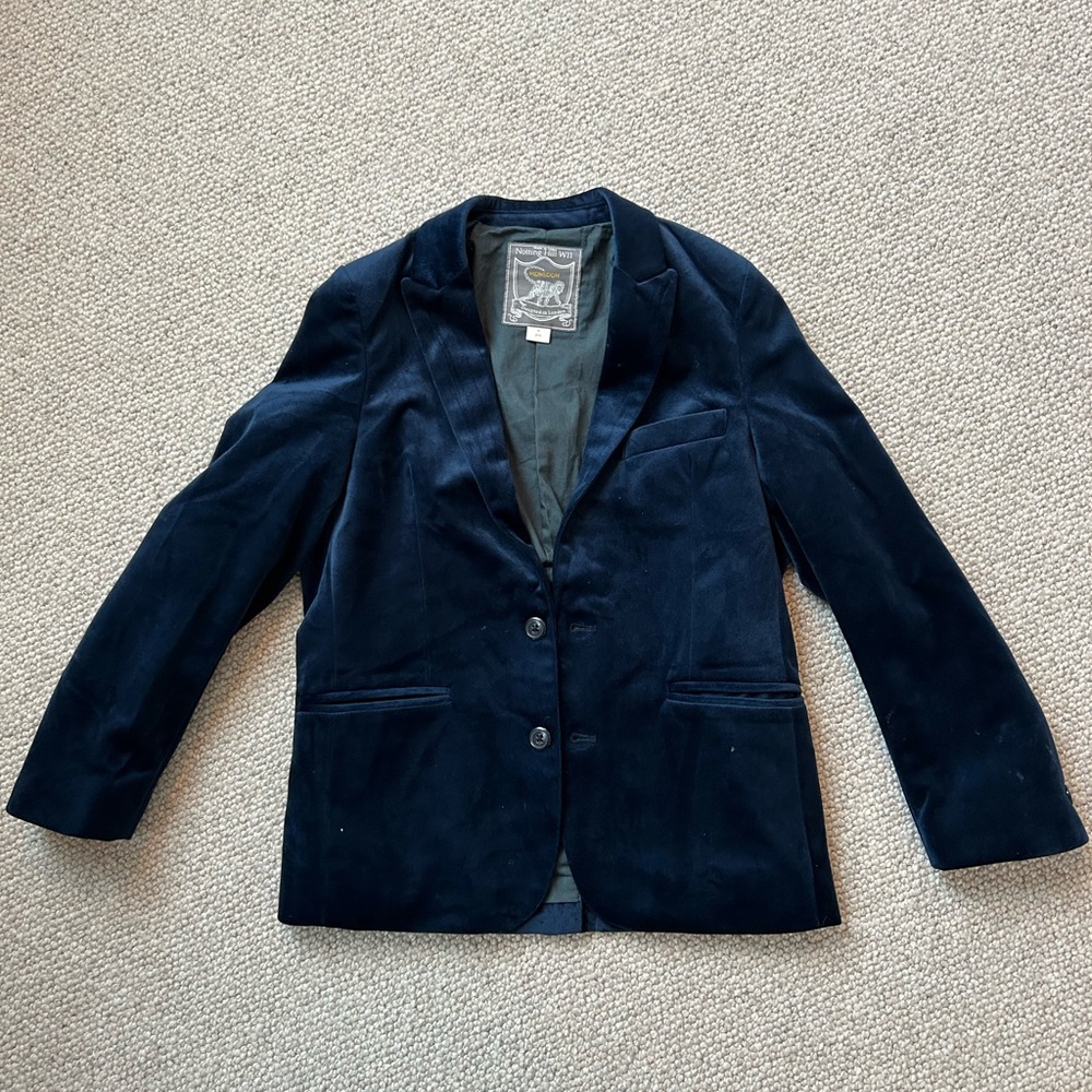 Navy Velvet Blazer